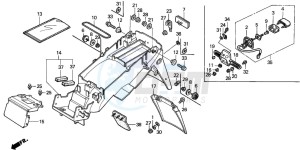 CBR600F drawing REAR FENDER (1)