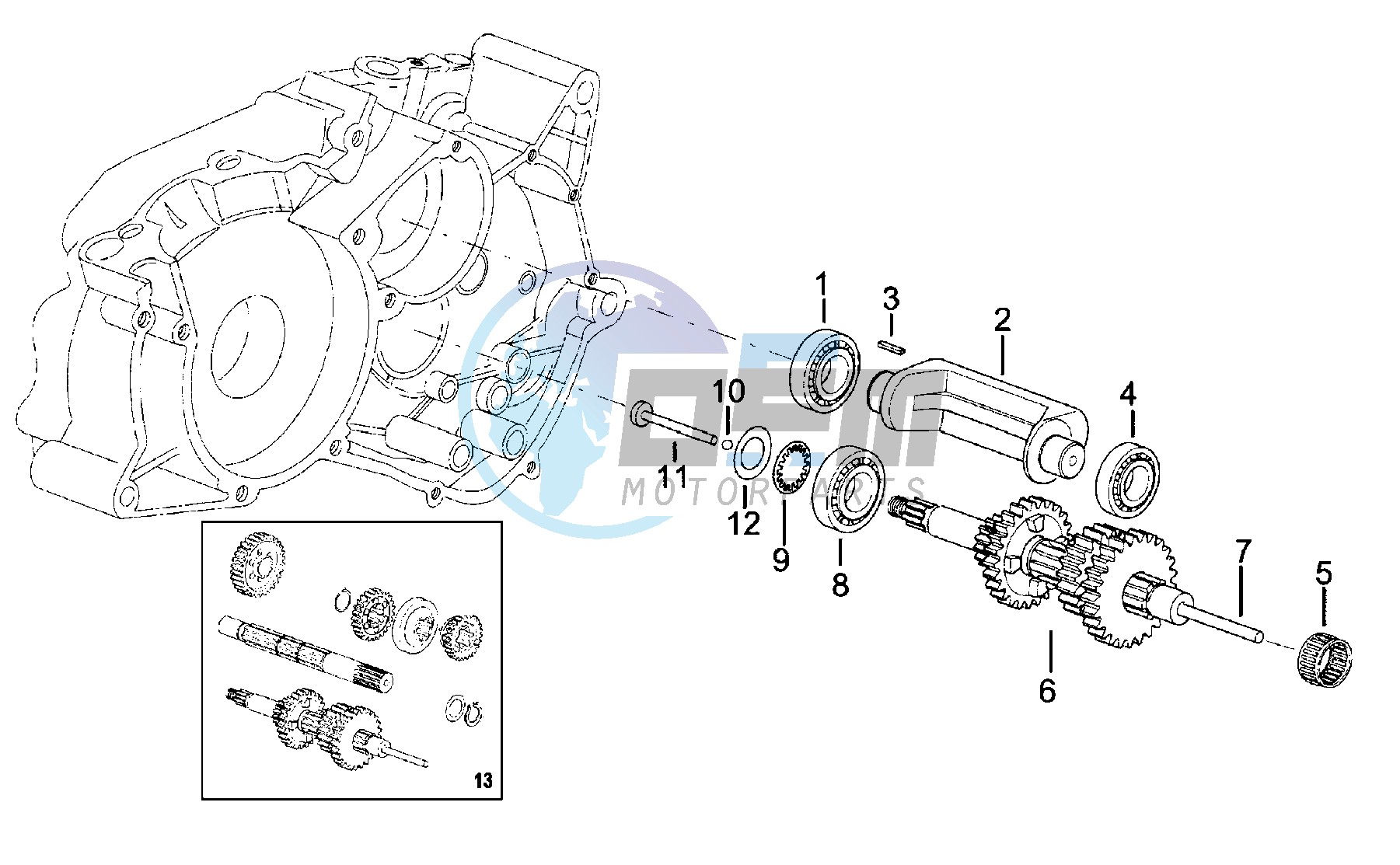 Main shaft 3 speed