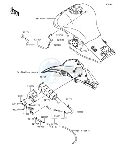 NINJA ZX-10R ABS ZX1000SGFA XX (EU ME A(FRICA) drawing Fuel Evaporative System