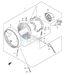 GZ125 (P19) drawing HEADLAMP (MODEL K3 P2)