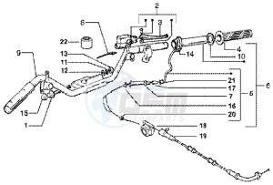 Liberty 125 Leader drawing Handlebars component parts