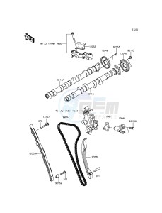 ZZR1400 ABS ZX1400FFFA FR GB XX (EU ME A(FRICA) drawing Camshaft(s)/Tensioner