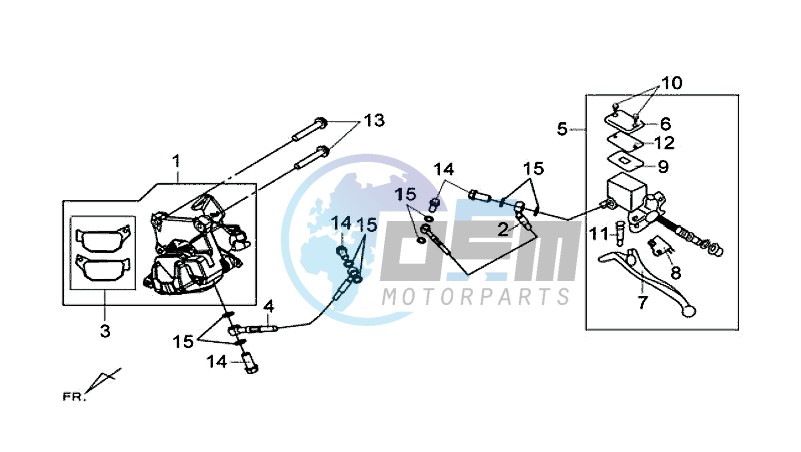 REAR BRAKE CALIPER / BRAKE LEVER