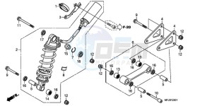 CBR600RA9 Europe Direct - (ED / ABS) drawing REAR CUSHION (CBR600RA)