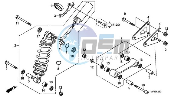 REAR CUSHION (CBR600RA)