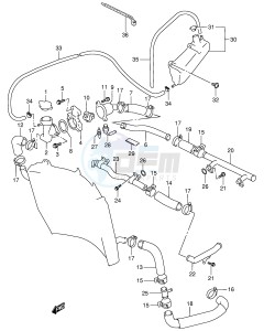 RF900R (E2) drawing RADIATOR HOSE