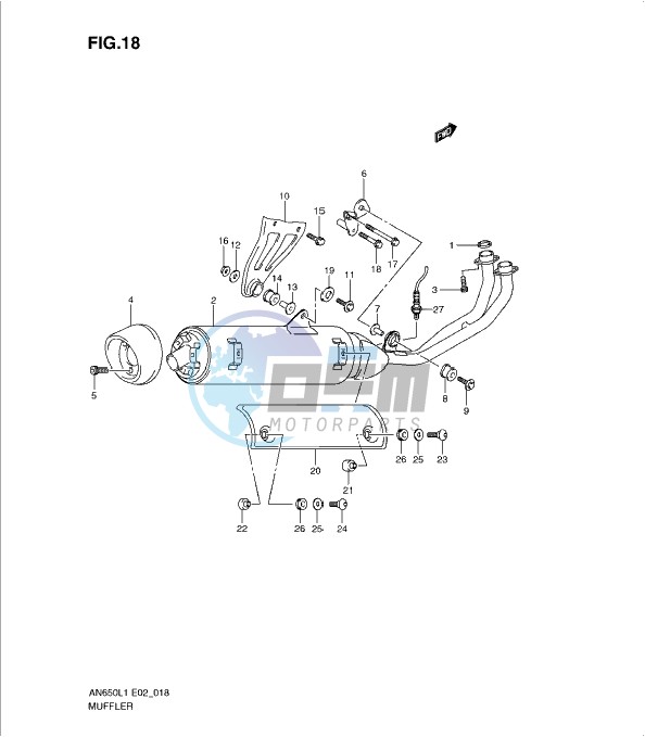 MUFFLER (AN650AL1 E51)