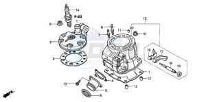 CR250R drawing CYLINDER/CYLINDER HEAD (CR250R2-4)