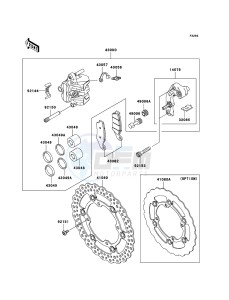 KX250F KX250YBF EU drawing Front Brake