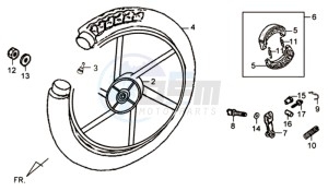 SYMPLY 50 L7 drawing REAR WHEEL