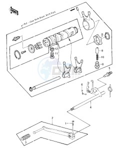 KZ 550 A (A1-A2) drawing GEAR CHANGE MECHANISM -- 80-81 A1_A2- -