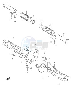 GZ250 (P3) drawing FOOTREST