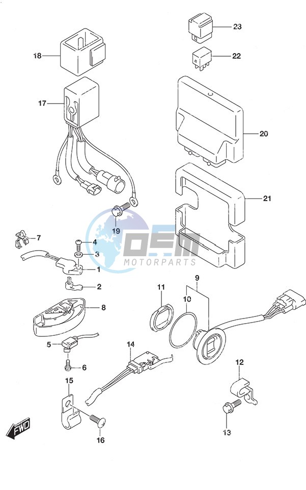 PTT Switch/Engine Control Unit