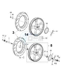 Tweet 125 V drawing WHEELS