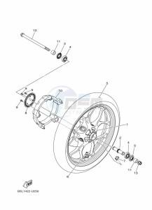 MT-25 MTN250-A (B4W1) drawing FRONT WHEEL