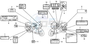 CBR600F3 drawing CAUTION LABEL