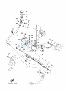 XSR900 MTM850 (BAEE) drawing REAR MASTER CYLINDER