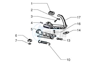 PX 125 2T NOABS E3 (EMEA, APAC) drawing Control pedals - Levers