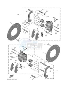 YXF850ES YXF85WPSJ WOLVERINE X (BG41) drawing FRONT BRAKE CALIPER