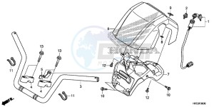 TRX420FE1E TRX420 Europe Direct - (ED) drawing HANDLE PIPE