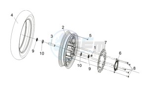 CRUISYM 300 (L8) EU drawing FR. WHEEL