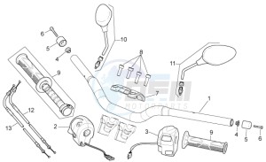 Shiver 750 drawing Handlebar - Controls