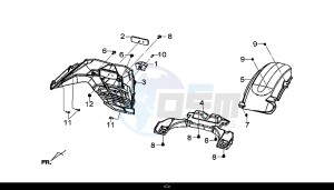 GTS 300I ABS (LN30W9-EU) (L7-M0) drawing RR. FENDER / GTS 300I ABS (LN30W9-EU) (L7-M0)