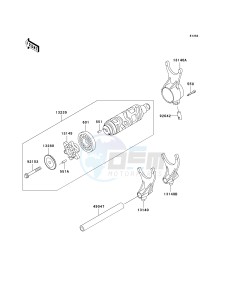 VN 1600 E [VULCAN 1600 CLASSIC] (6F) E6F drawing GEAR CHANGE DRUM_SHIFT FORK-- S- -