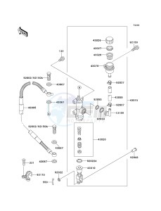 KX 125 L [KX125] (L3) [KX125] drawing REAR MASTER CYLINDER