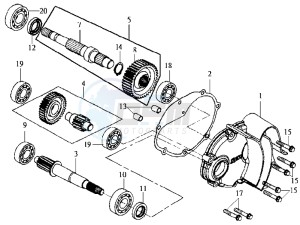 JOYRIDE 200 drawing MISSION COVER COUNTER SHAFT