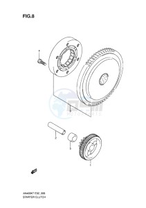 AN400 BURGMAN EU-UK drawing STARTER CLUTCH