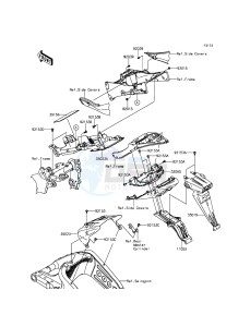 NINJA_ZX-6R ZX600REF FR GB XX (EU ME A(FRICA) drawing Rear Fender(s)