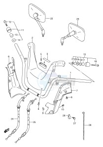 AN250 (E2) Burgman drawing HANDLE BAR (MODEL Y)