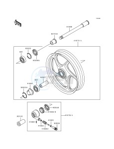 ZR 1100 A [ZR1100 ZEPHYR] (A1-A4) drawing FRONT WHEEL