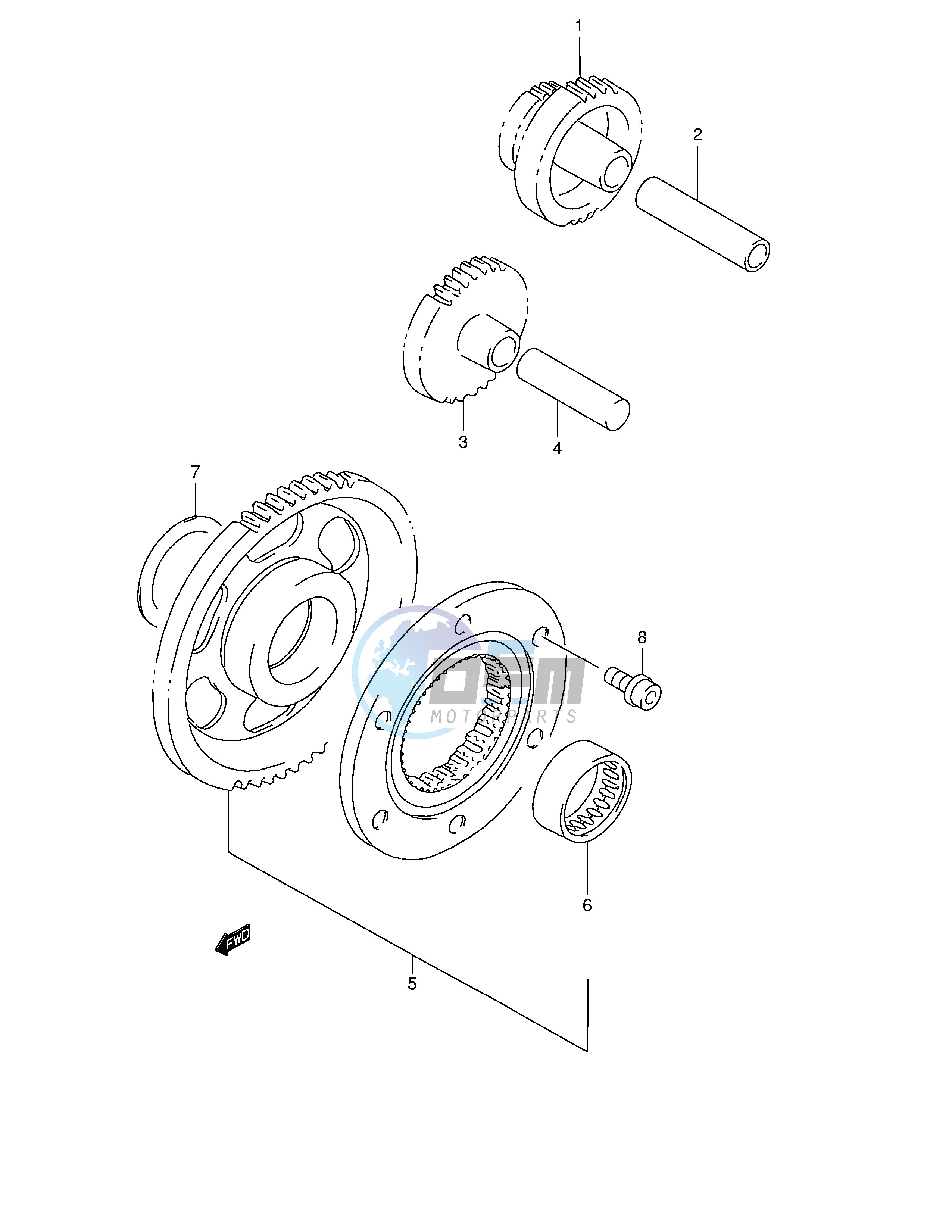 STARTER CLUTCH (MODEL Y K1 K2)