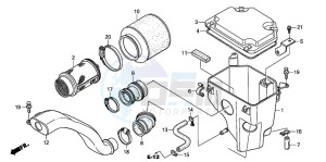 TRX250EX SPORTRAX 250 EX drawing AIR CLEANER