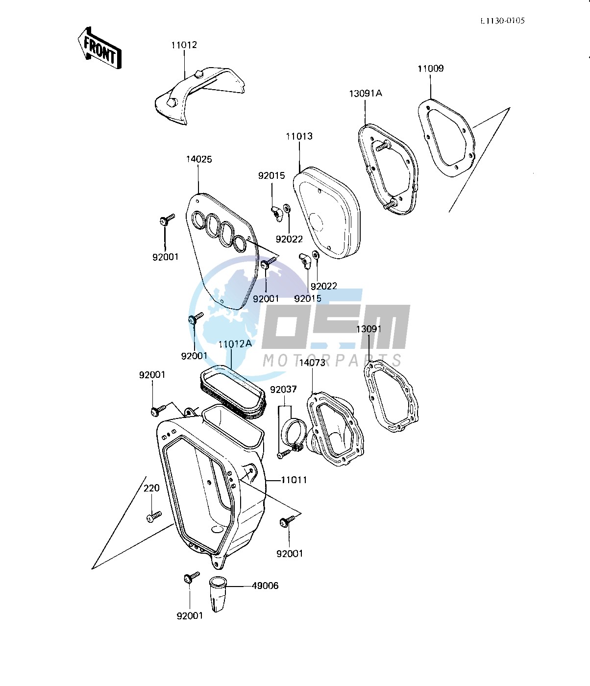 AIR CLEANER -- KX125-B2- -