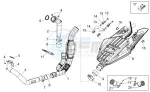 Shiver 750 drawing Exhaust unit