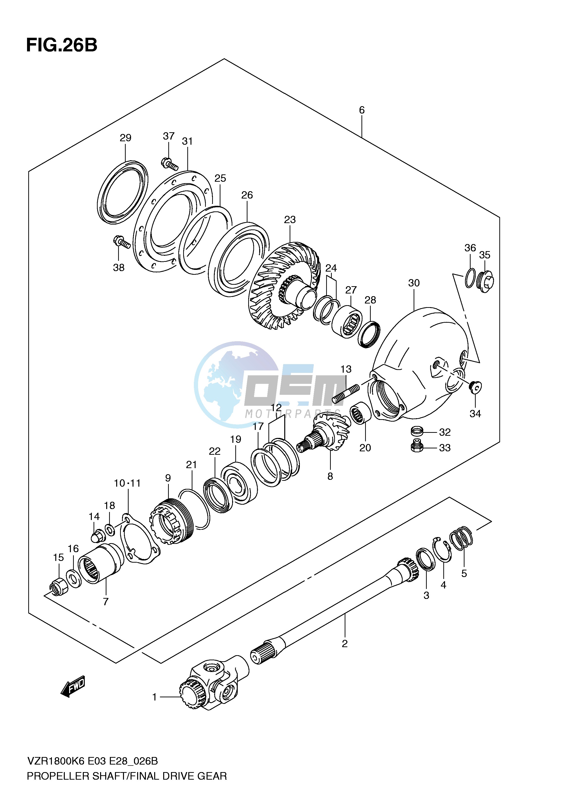 PROPELLER SHAFT FINAL DRIVE GEAR (MODEL L0)