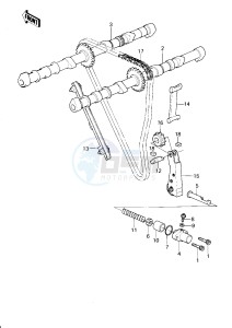 KZ 1300 B [B2] drawing CAMSHAFTS_CHAIN_TENSIONER