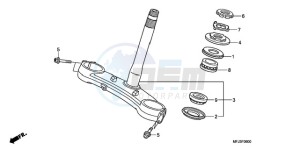 CBR600RRA UK - (E / 3E) drawing STEERING STEM