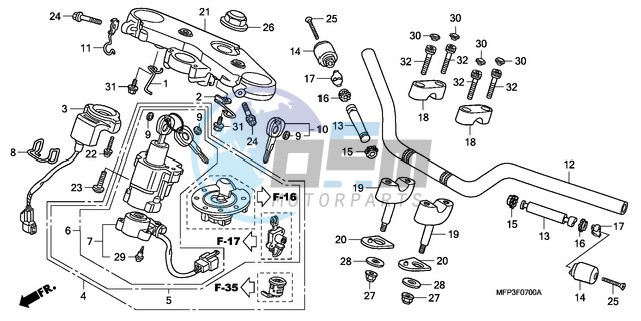 HANDLE PIPE/TOP BRIDGE