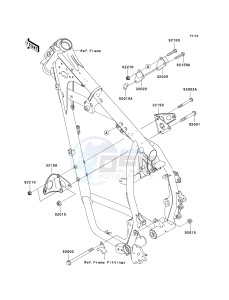 KL 650 E [KLR650] (E8F-E9F) E9F drawing ENGINE MOUNT