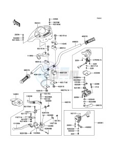 KVF360 4x4 KVF360A6F EU GB drawing Handlebar