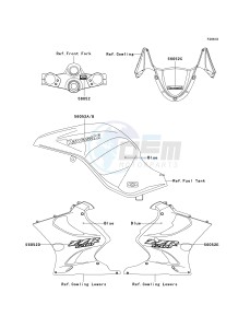 ZX 1200 C [NINJA ZZR 1200] (C1-C4) [NINJA ZZR 1200] drawing DECALS-- BLUE- --- CN- --- C3- -