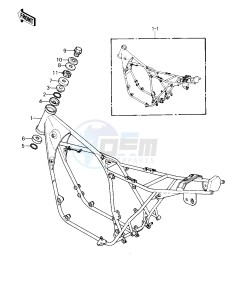 KZ 550 A (A1-A2) drawing FRAME -- 80-81 A1_A2- -