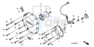 CB1300SA9 UK - (E / ABS BCT MKH MME TWO TY2) drawing RIGHT CRANKCASE COVER