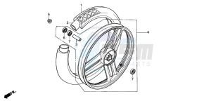 PK50M drawing FRONT WHEEL