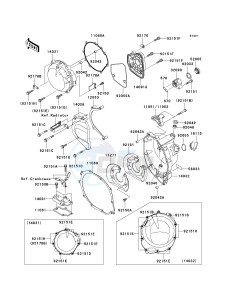 ZX 1200 B [NINJA ZX-12R] (B1-B4) [NINJA ZX-12R] drawing ENGINE COVER-- S- -