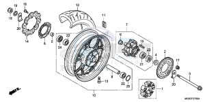 NC700DC Integra E drawing REAR WHEEL